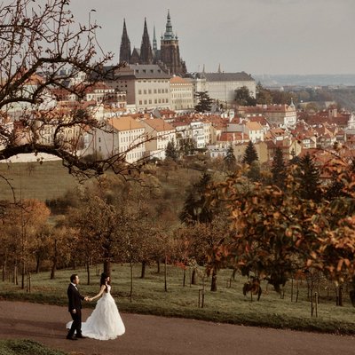  walking with his bride