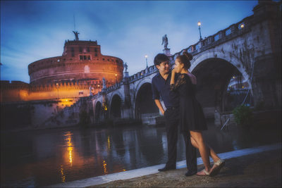 Singapore couple Castel Sant Angelo Rome