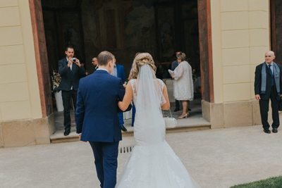 The bride & groom during reception