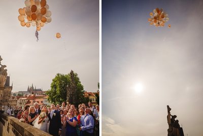 balloons carrying wishes are released