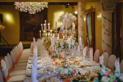 Alchymist Grand Hotel wedding dinner interior 