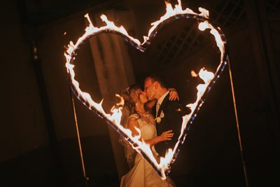 As the heart burns - wedding day kiss