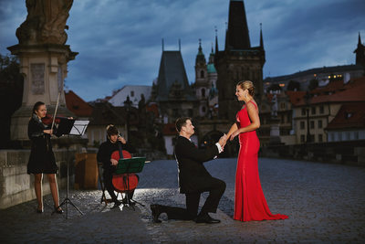 The Most Beautiful Charles Bridge Engagement Photo
