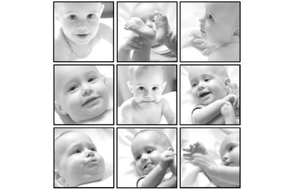 baby portraits captured in studio - Prague photographer