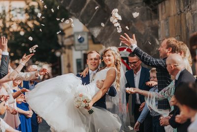 carrying the bride