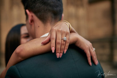 Prague marriage proposal: the ring bling