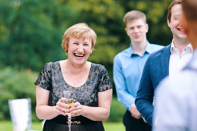 The happy mother of the groom