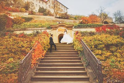 wedding couple enjoying Ledebour garden