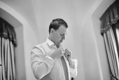 groom preparation at Hotel Stejkl