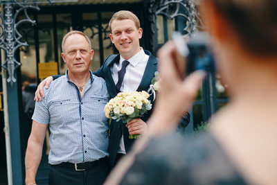 groom and father