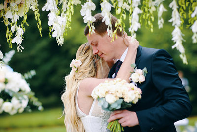 tearful bride loses her composure