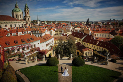 Above Vrtba Garden panoramic