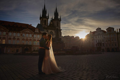 A Kiss in the Old Town Square