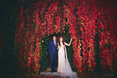 Beautiful Autumn Colors for the beautiful bride & groom