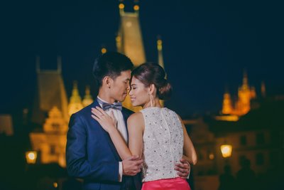 Charles Bridge Romance at night