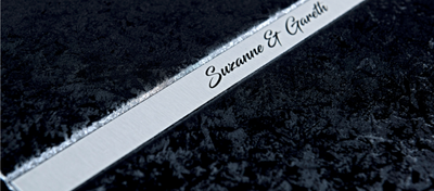 engraved name plate and cover material