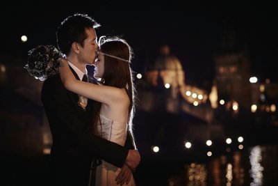 Y&R Cinematic inspired night time pre-weddings Prague