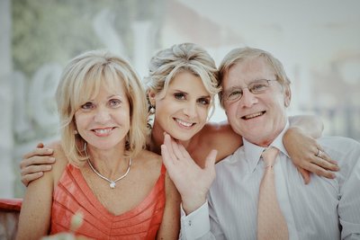 The mother & father with the bride