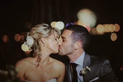 New Zealand Newlyweds kiss as fireworks explode behind