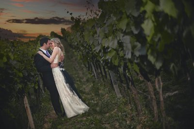 NYC bride & groom Milotice vineyards