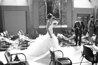 The beautiful Russian bride at her Klementinum wedding