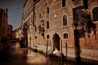 sunrise above the canals