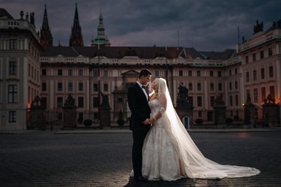 Chelsea & Jiri - Prague Castle wedding portrait
