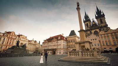 walking alone in the Old Town