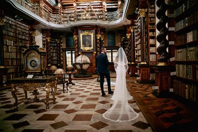 Klementinum Baroque Library Newlyweds