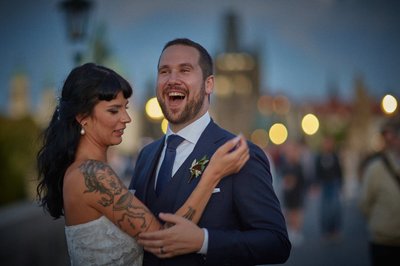 Happy Groom Charles Bridge