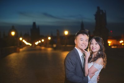 quirky newlyweds Charles Bridge