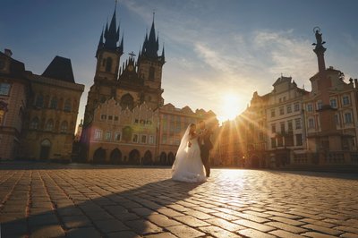 sun flare in Old Town