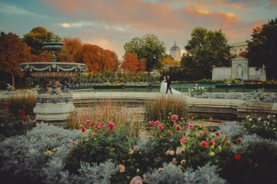 Sunset in the Volksgarten