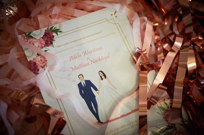 The wedding invitation for Adela & Matthias Prague wedding