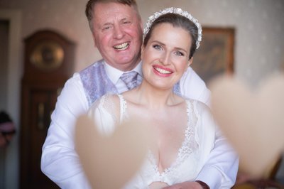 The Happy Father And his Daughter - the Bride on her wedding day.