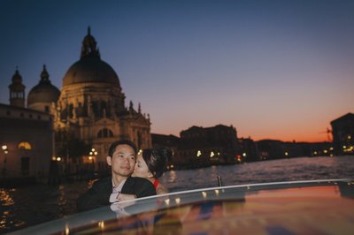 Cruising around Venice at sunset