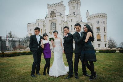 Hong Kong newlyweds and friends Chateau Hlbuboka