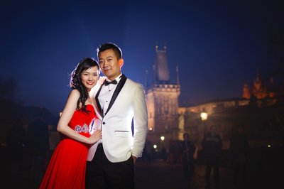 Gorgeous Hong Kong Couple Prague Nighttime Adventures