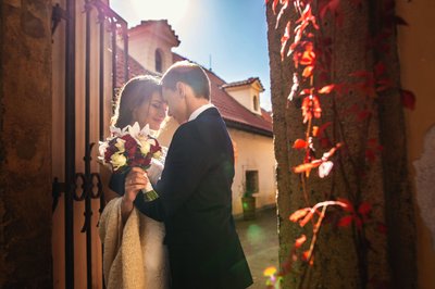 Newlyweds Enjoying Sunshine at Ledebour Garden