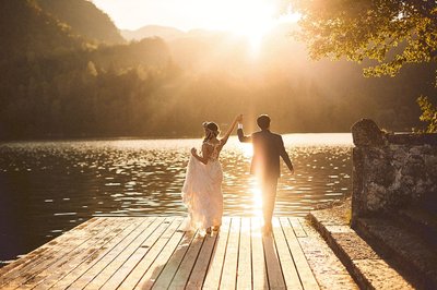 celebrating their love - Lake Bled