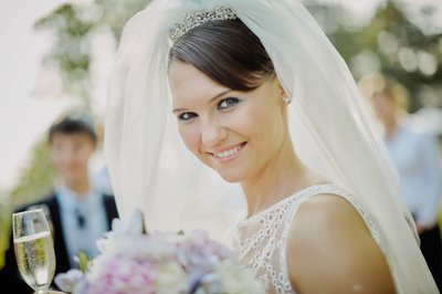 champagne for the bride