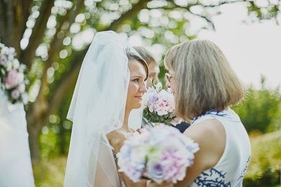 Mother Congratulates Bride