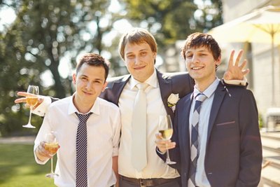 Groom and best mates