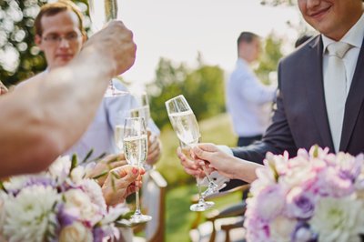 toasting the newlyweds