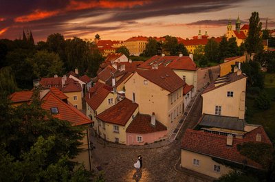 Newlyweds Embrace From Above Novy Svet
