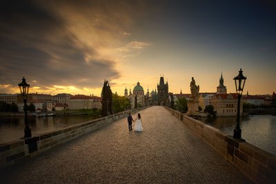 Dawn Atop The Charles Bridge
