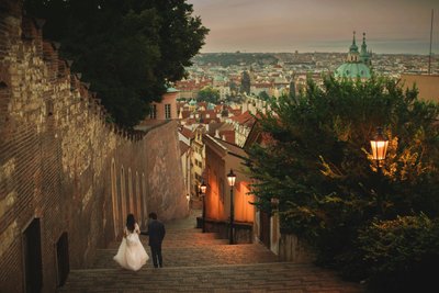 Love Atop the Castle Steps