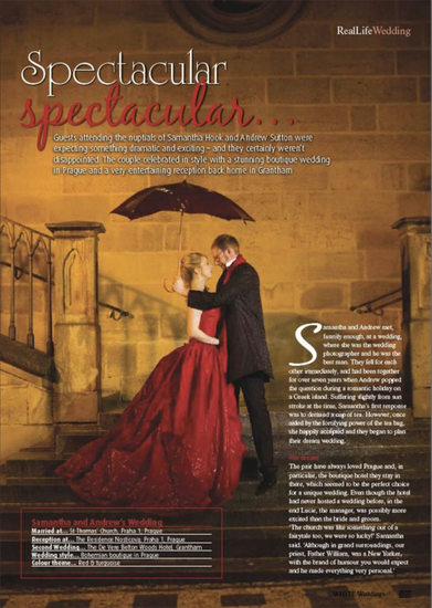 Real Life weddings magazine feature S&A layout 1