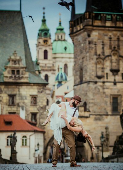 sexy Americans Dance atop the Charles Bridge