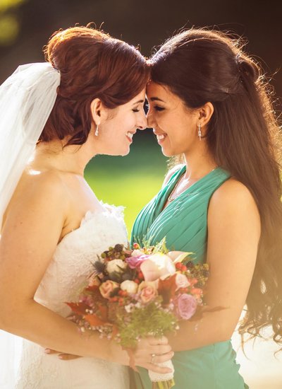Maya & her sister (bridesmaid) - Irish weddings